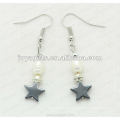 Magnético Hematite Star Beads Brincos